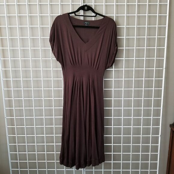 Anthropologie deletta 2 Piece Back Porch Lightweight Brown Rayon Modal Dress - Picture 2 of 7